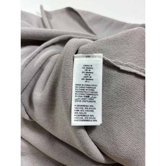 The Drop Midi Sweater Dress Medium Light Grey Sleeveless Slit Stretch Bodycon - Picture 7 of 9